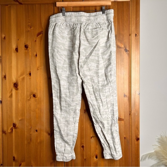 Athleta Cabo Tide Linen Jogger Pants Women’s 12 Natural Tan Lightweight Summer - Picture 8 of 10